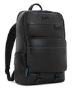 PIQUADRO Blue Square Revamp Two Compartment Computer Backpack Black