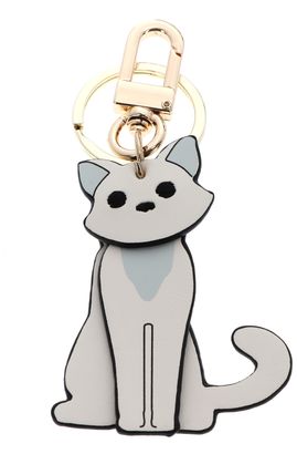 SEIDENFELT MANUFAKTUR My Cat Key Chain Soft Beige / Gold