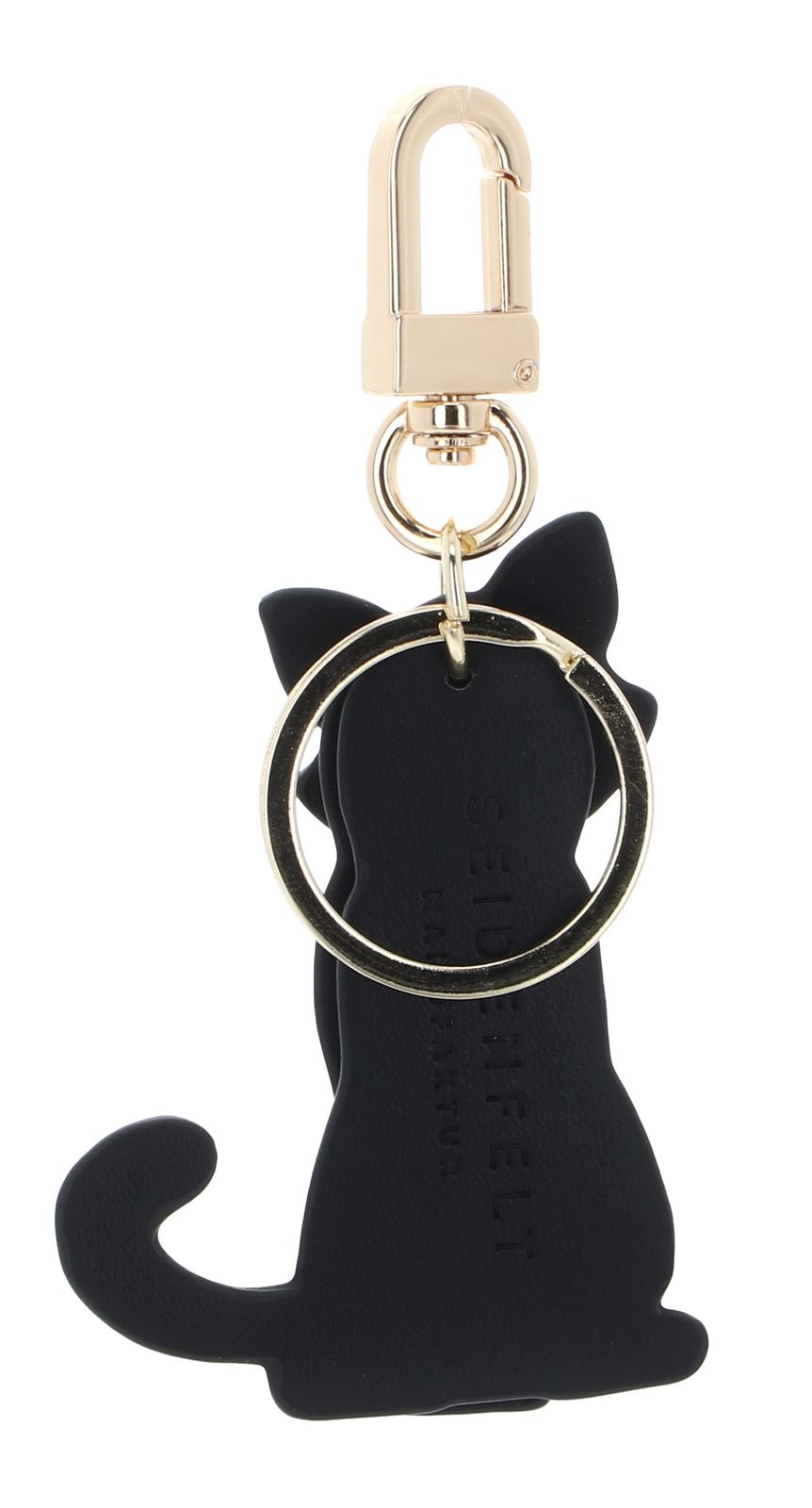 SEIDENFELT MANUFAKTUR My Cat Key Chain Black / Gold SEIDENFELT MANUFAKTUR My Cat Key Chain Black / Gold
