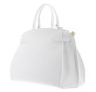 COCCINELLE Kliche Handbag Grained Leather Brillant White