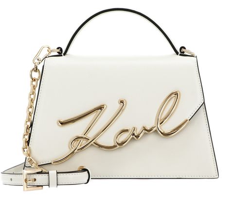 KARL LAGERFELD K / Signature 2.0 Crossbody Bag M Creme White