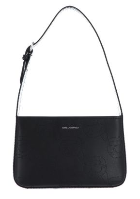 KARL LAGERFELD K / Ikonik 2.0 Perforated Shoulder Bag Black