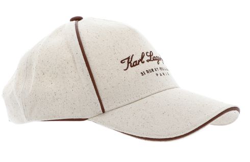 KARL LAGERFELD Hotel Karl Canvas Cap Natural