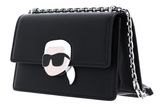 KARL LAGERFELD K / Ikonik 2.0 Leather Shoulder Bag Lock Black KARL LAGERFELD K / Ikonik 2.0 Leather Shoulder Bag Lock Black