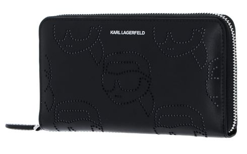 KARL LAGERFELD K / Ikonik 2.0 Perforated Wallet Black