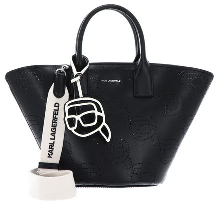 KARL LAGERFELD K / Ikonik 2.0 Perforated Tote Bag Black