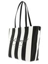 KARL LAGERFELD Hotel Karl Beach Stripe Tote Bag Black / Natural KARL LAGERFELD Hotel Karl Beach Stripe Tote Bag Black / Natural