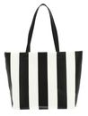 KARL LAGERFELD Hotel Karl Beach Stripe Tote Bag Black / Natural KARL LAGERFELD Hotel Karl Beach Stripe Tote Bag Black / Natural