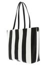 KARL LAGERFELD Hotel Karl Beach Stripe Tote Bag Black / Natural KARL LAGERFELD Hotel Karl Beach Stripe Tote Bag Black / Natural
