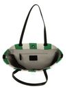 KARL LAGERFELD Hotel Karl Beach Stripe Tote Bag Natural / Deep Mint KARL LAGERFELD Hotel Karl Beach Stripe Tote Bag Natural / Deep Mint