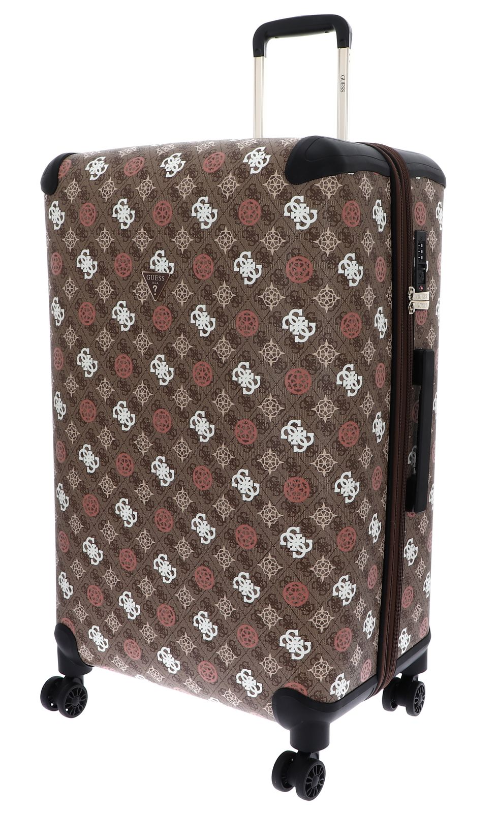 GUESS Eliette Logo 28 in 8-Wheeler Latte Logo Multi