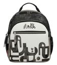Anekke Peace & Love Nature Sixties Backpack M Black & White Anekke Peace & Love Nature Sixties Backpack M Black & White