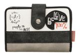 Anekke Peace & Love Nature Sixties RFID Wallet M Black & White Anekke Peace & Love Nature Sixties RFID Wallet M Black & White