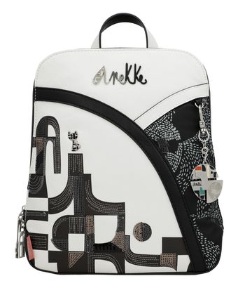 Anekke Peace & Love Nature Sixties Backpack Black & White