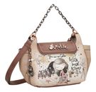 Anekke Hollywood Crossbody Bag With Metal Handle Multicolor