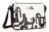 Anekke Peace & Love Nature Sixties 3 Compartment Crossbody Bag Black & White Anekke Peace & Love Nature Sixties 3 Compartment Crossbody Bag Black & White