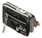 Anekke Peace & Love Nature Sixties Three Compartment Purse S Black & White Anekke Peace & Love Nature Sixties Three Compartment Purse S Black & White