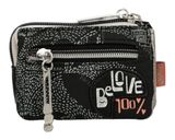 Anekke Peace & Love Nature Sixties Three Compartment Purse S Black & White Anekke Peace & Love Nature Sixties Three Compartment Purse S Black & White