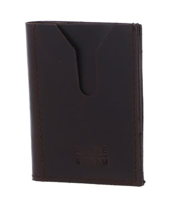 BUCKLE & SEAM Flint Cardholder Leather Crazy Horse Brown