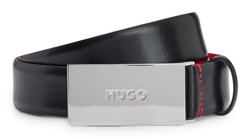 HUGO Baldwin-N Leather Belt W90 Black