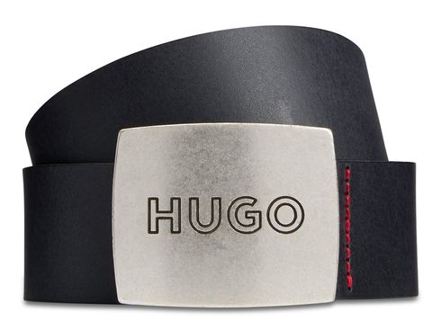 HUGO Gro Sz35 Leather Belt W100 Black