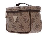 GUESS Toiletry Train Case Latte Logo / Brown