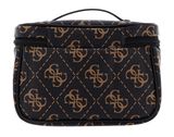 GUESS Toiletry Train Case Brown Logo