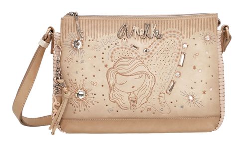 Anekke Hollywood Studio 3 Compartment Crossbody Bag Nude