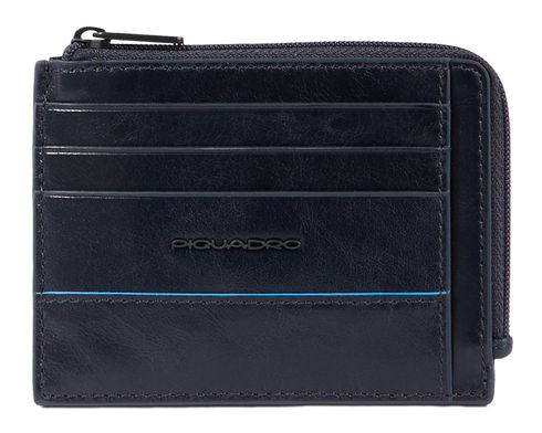 PIQUADRO Blue Square Revamp Credit Card Holder RFID Blue