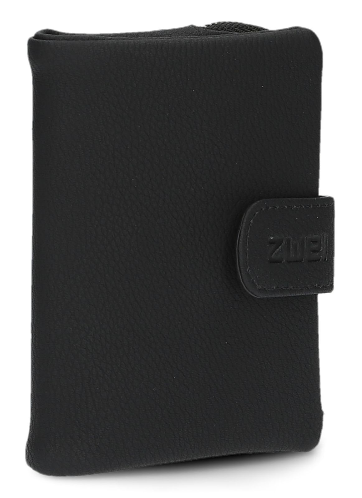 Zwei M.Wallet MW5 Portafoglio In Nubuck-Sky (Grigio) - Compatto Con 6 Scomparti Per Carte E Tasche Portamonete
