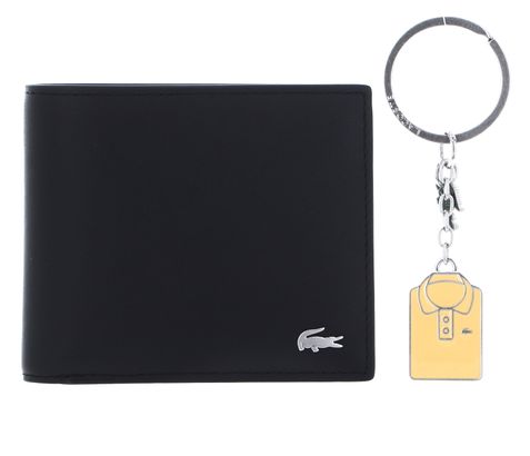 LACOSTE FG M Billfold Key Ring Box Noir KR Cornsilk