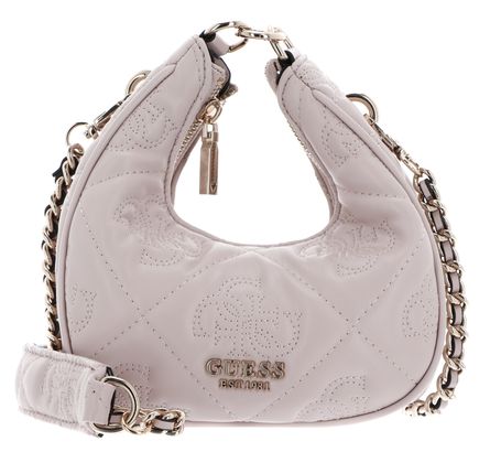 GUESS Marieke Mini Hobo Bag Light Beige Logo