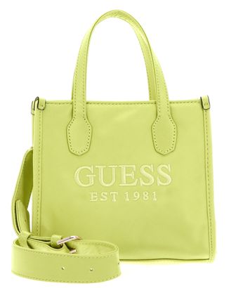 GUESS Silvana 2 Compartment Mini Tote XS Chartreuse