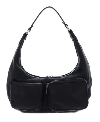 abro Leather Dalia Hobo Bag Black / Nickel