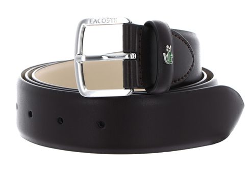 LACOSTE Elegance 35 Flat Raw Edge Belt W125 Marron