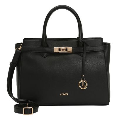 L.CREDI Konstanze Handle Bag Black