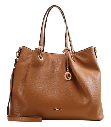 L.CREDI Ebony Shopper Cognac