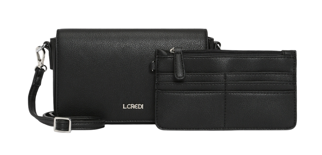 L.CREDI Jane Clutch Black
