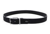LACOSTE Casual Plain Grained Leather Belt W120 Noir - shortenable