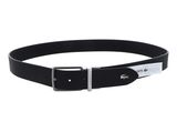 LACOSTE Casual Plain Grained Leather Belt W120 Noir - shortenable