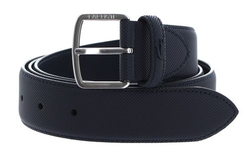 LACOSTE Men's Classic 35 Petit Pique Belt W130 Marine LACOSTE Men's Classic 35 Petit Pique Belt W130 Marine