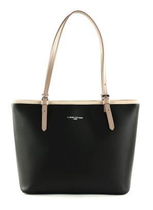 LANCASTER Smooth Tote Bag M Noir - Nude Clair - Nude Foncé