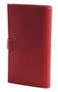 LANCASTER Smooth Checkbook Holder Rouge