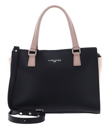 LANCASTER Smooth Handbag M Noir - Nude Clair - Nude Foncé