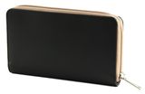 LANCASTER Smooth Back To Back Organizer Wallet Noir - Nude Clair - Nude Foncé