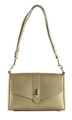 LANCASTER Top Double Crossbody Bag M Champagne - In - Nude