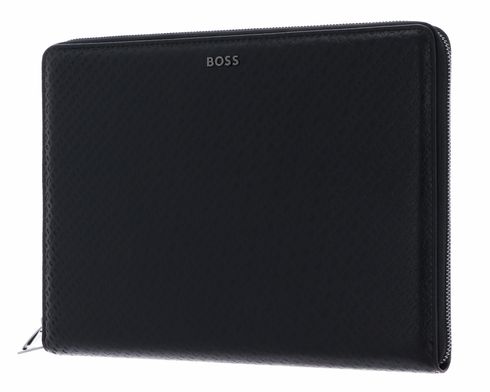 HUGO BOSS Monogram Conference Folder L Black