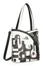 Anekke Peace & Love Nature Sixties Tote Bag With Shoulder Strap Black & White