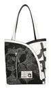 Anekke Peace & Love Nature Sixties Tote Bag With Shoulder Strap Black & White