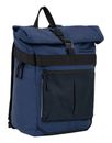 PIQUADRO Arne Roll Top Computer Backpack With LED Light Blue PIQUADRO Arne Roll Top Computer Backpack With LED Light Blue